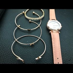 Watch and bracelets